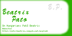 beatrix pato business card