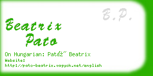 beatrix pato business card